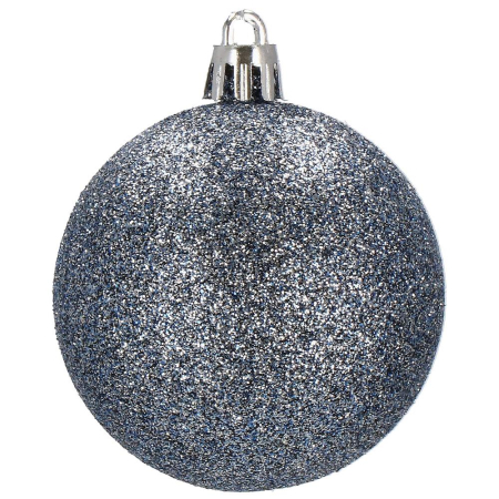 Set globuri de Craciun, 20 bucati, 3 modele, 4cm, albastru marin [5]