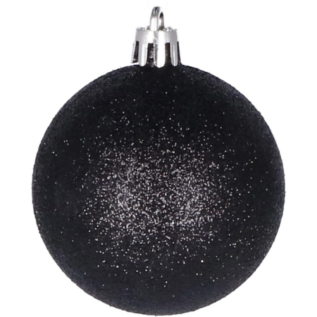 Set globuri de Craciun, 20 bucati, 3 modele, 4cm, negru [2]