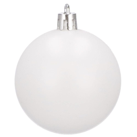 Set globuri de Craciun, 20 bucati, 5 modele, 6cm, alb [7]