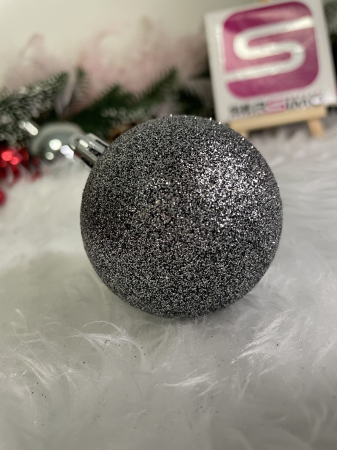 Set globuri de Craciun, 20 bucati, 5 modele, 6cm, argintiu [21]