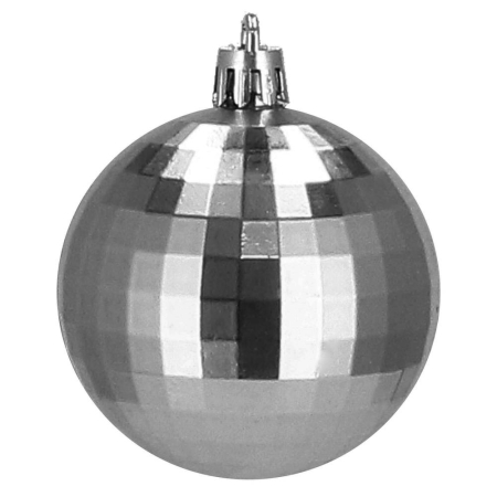 Set globuri de Craciun, 20 bucati, 5 modele, 6cm, argintiu [5]