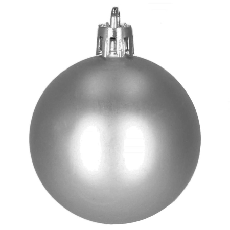 Set globuri de Craciun, 20 bucati, 5 modele, 6cm, argintiu [2]