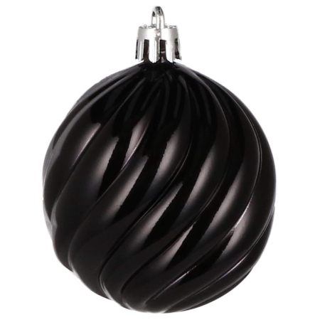 Set globuri de Craciun, 20 bucati, 5 modele, 6cm, negru [2]