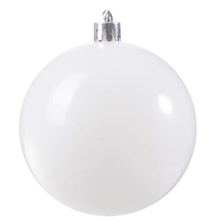 Set globuri de Craciun, 20 bucati, 6cm, alb perlat [5]