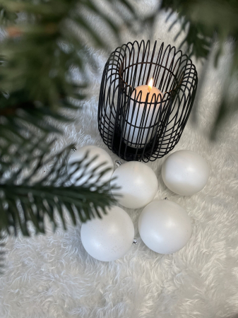 Set globuri de Craciun, 20 bucati, 8cm, alb mat [11]