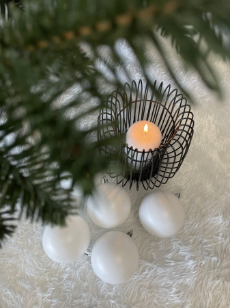 Set globuri de Craciun, 20 bucati, 8cm, alb mat [10]