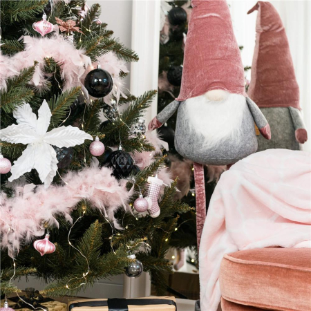 Set globuri de Craciun, 25 bucati, 3 modele, 2,5cm si 4cm, negru [11]