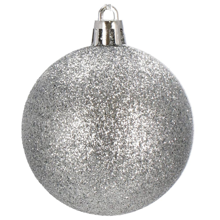 Set globuri de Craciun, 30 bucati, 3 modele, 3cm, argintiu [5]