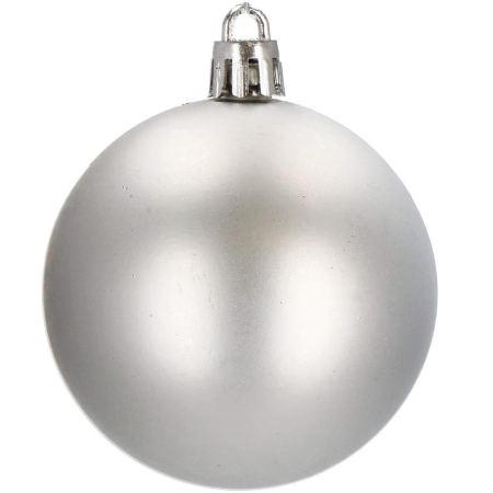 Set globuri de Craciun, 30 bucati, 3 modele, 3cm, argintiu [6]