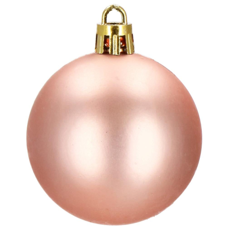 Set globuri de Craciun, 30 bucati, 3 modele, 3cm, roz auriu [4]