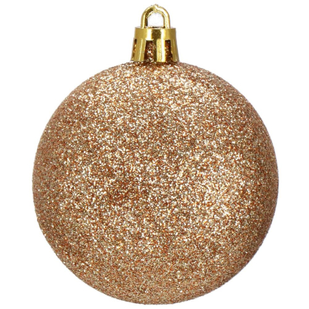 Set globuri de Craciun, 30 bucati, 3 modele, 3cm, roz auriu [3]