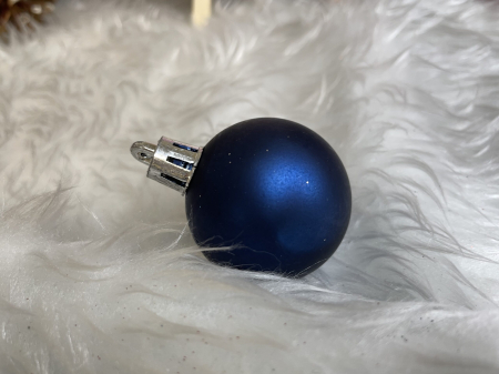 Set globuri de Craciun, 30 bucati, 3 modele, 4/5/6cm, albastru inchis [11]