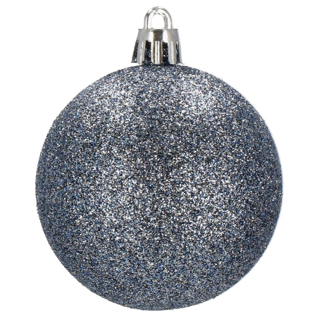 Set globuri de Craciun, 30 bucati, 3 modele, 4/5/6cm, albastru inchis [3]