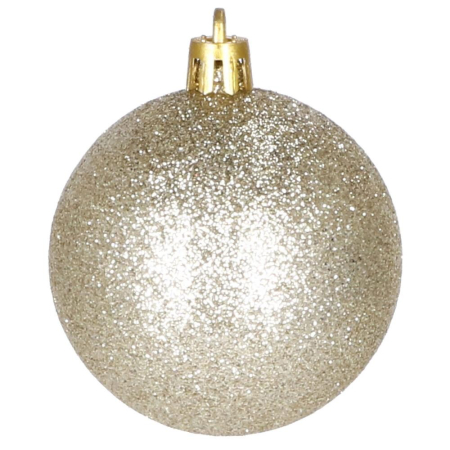 Set globuri de Craciun, 30 bucati, 3 modele, 4/5/6cm, auriu [3]