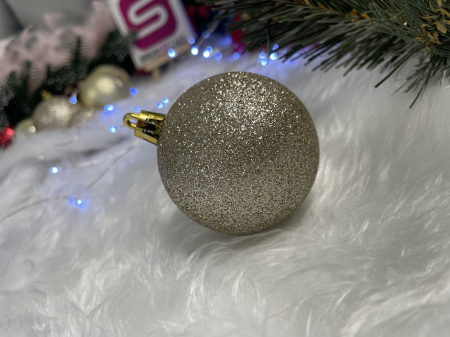 Set globuri de Craciun, 30 bucati, 3 modele, 4/5/6cm, auriu [13]
