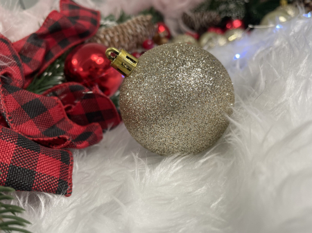 Set globuri de Craciun, 30 bucati, 3 modele, 4/5/6cm, auriu [11]