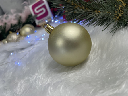 Set globuri de Craciun, 30 bucati, 3 modele, 4/5/6cm, auriu [12]