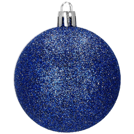 Set globuri de Craciun, 30 bucati, 3 modele, 6cm, albastru [3]