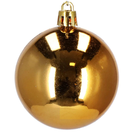 Set globuri de Craciun, 30 bucati, 3 modele, 6cm, auriu [9]