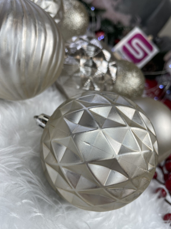 Set globuri de Craciun, 30 bucati, 6 modele, 8cm, auriu [8]