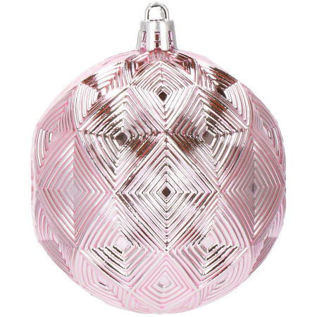 Set globuri de Craciun, 30 bucati, 6 modele, 8cm, roz [7]