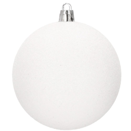 Set globuri de Craciun, 30 bucati, 8cm, 6 modele, alb [4]