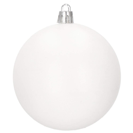 Set globuri de Craciun, 30 bucati, 8cm, 6 modele, alb [6]