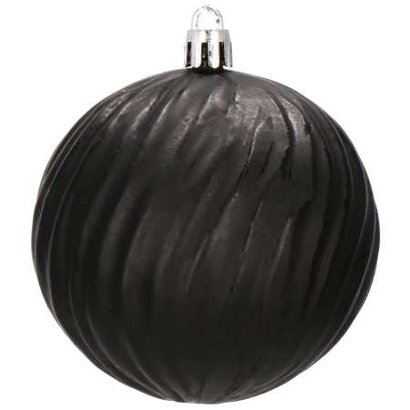 Set globuri de Craciun, 30 bucati, 8cm, 6 modele, negru [5]