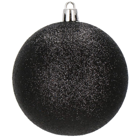 Set globuri de Craciun, 30 bucati, 8cm, 6 modele, negru [7]