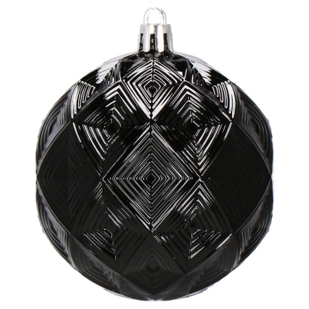 Set globuri de Craciun, 30 bucati, 8cm, 6 modele, negru [3]