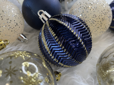 Set globuri de Craciun cu modele de sarbatori, 30 bucati, 6cm, multicolor [15]