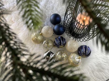 Set globuri de Craciun cu modele de sarbatori, 30 bucati, 6cm, multicolor [13]