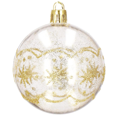 Set globuri de Craciun cu modele de sarbatori, 30 bucati, 6cm, multicolor [3]