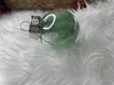 Set globuri de Craciun Inedit, 24 bucati, 5cm, transparente si verde [16]