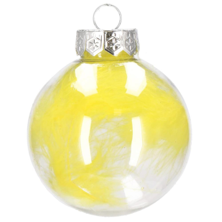 Set globuri de Craciun Inedit, 30 bucati, 7cm, transparente si auriu [4]