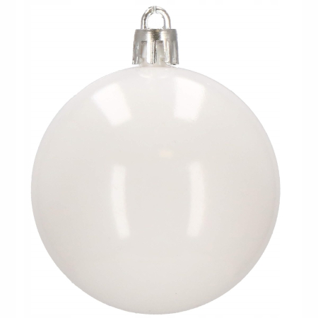 Set globuri si decoratiuni de Craciun, 100 piese, diverse dimensiuni cu stea, alb [10]