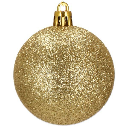 Set globuri si decoratiuni de Craciun, 100 piese, diverse dimensiuni cu stea, auriu [6]