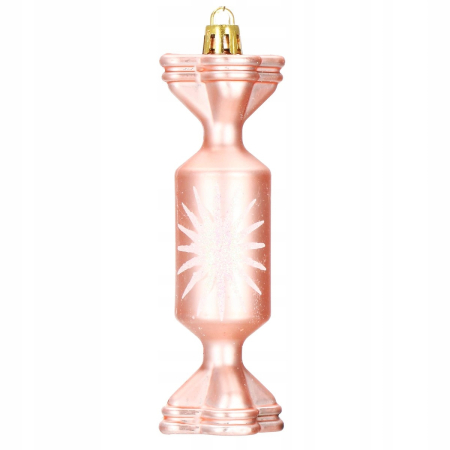 Set globuri si decoratiuni de Craciun, 152 piese, diverse dimensiuni, roz auriu [14]