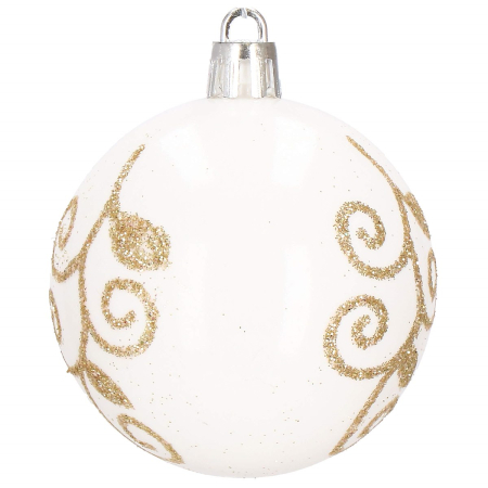 Set globuri si decoratiuni de Craciun, 155 piese, diverse dimensiuni, auriu [9]