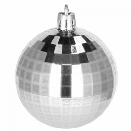 Set globuri si decoratiuni de Craciun, 51 piese, diverse dimensiuni, argintiu [9]