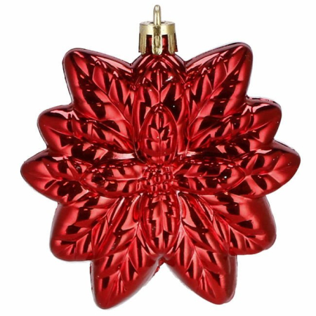 Set globuri si decoratiuni de Craciun, 72 piese, diverse dimensiuni, rosu [11]