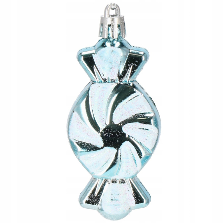 Set globuri si decoratiuni de Craciun, 77 piese, diverse dimensiuni, albastru [9]