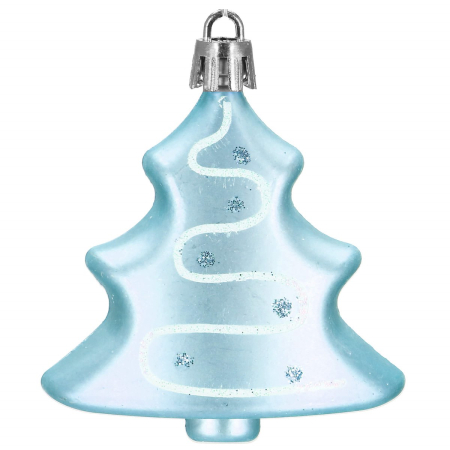 Set globuri si decoratiuni de Craciun, 77 piese, diverse dimensiuni, albastru [11]