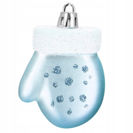 Set globuri si decoratiuni de Craciun, 77 piese, diverse dimensiuni, albastru [4]