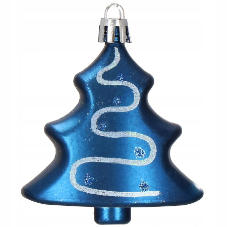 Set globuri si decoratiuni de Craciun, 77 piese, diverse dimensiuni, albastru inchis [3]