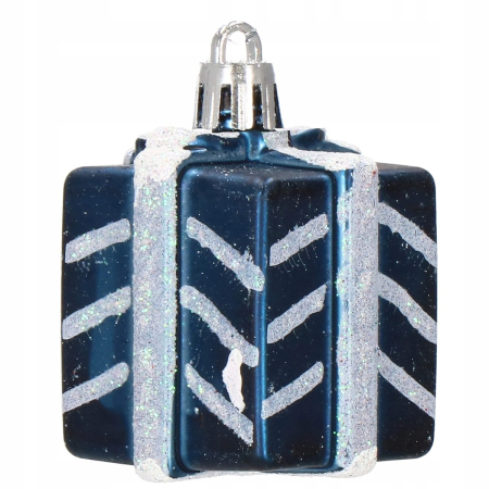 Set globuri si decoratiuni de Craciun, 77 piese, diverse dimensiuni, albastru inchis [12]