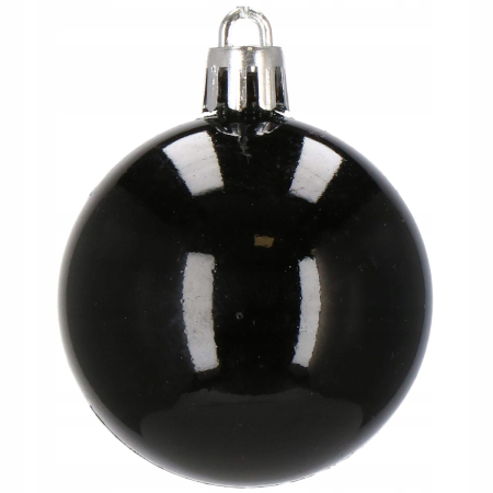 Set globuri si decoratiuni de Craciun, 77 piese, diverse dimensiuni, negru [15]