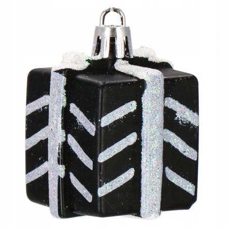 Set globuri si decoratiuni de Craciun, 77 piese, diverse dimensiuni, negru [10]