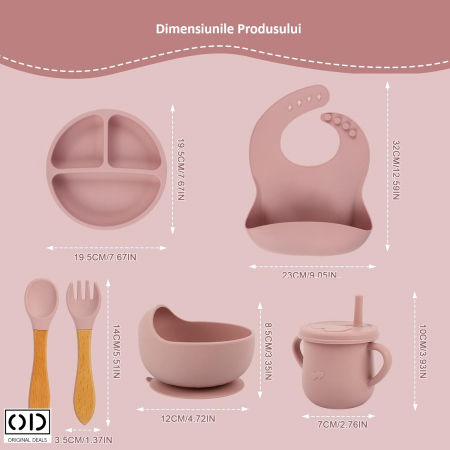 Set hranire bebelusi Diversificare Bebelusi Retete pentru Diversificare Bebelusi Alimente pentru Diversificare bebelusi tacamuri bebelusi furculite bebe silicon lingura bebe Furculita din silicon [6]