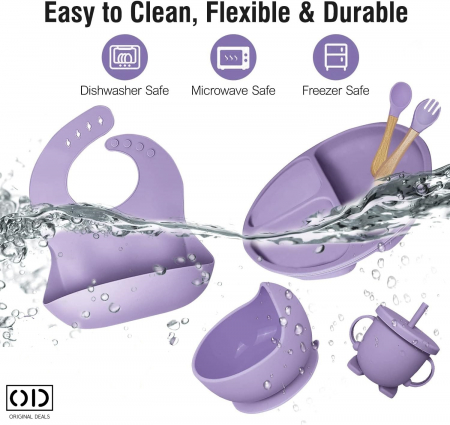 Set hranire bebelusi Diversificare Bebelusi Retete pentru Diversificare Bebelusi Alimente pentru Diversificare bebelusi tacamuri bebelusi furculite bebe silicon lingura bebe Furculita din silicon [5]